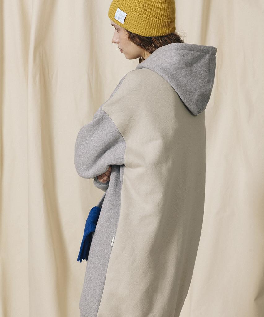 BETWEEN A AND B Soft Warm Hooded Dress [Melange Gray]