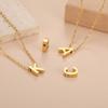 Name Initial Necklace A-Z 26 Letters Pendant Stainless Steel Jewelry Women Men Neck Choker Couple Friend Birthday New Year Gifts