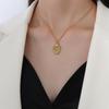 Devil'S Eye Geometric Oval Pendant Necklace Stacked Collarbone Chain Female Niche Ins Premium Durable Quality Useful