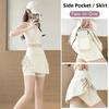 High Waist Sports Skirt Pants Three-quarter Running Tennis Skirt  Running