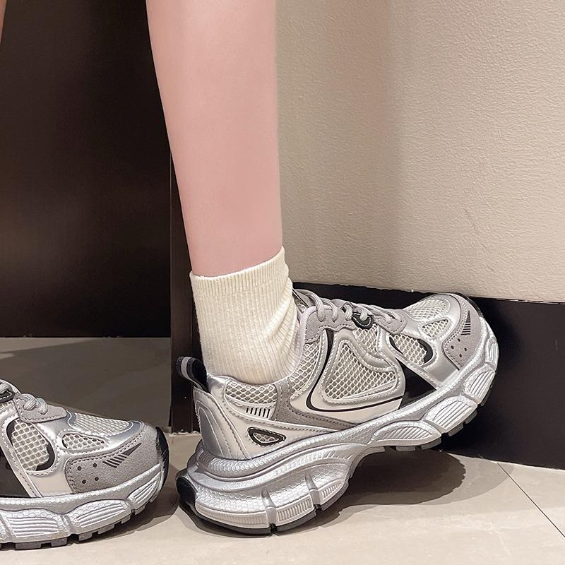 Fashion Shoes Women's Thick Sole White Luxury Sneakers Women's Running Casual Shoes Fashionable Lightweight Sports Fitness Shoes