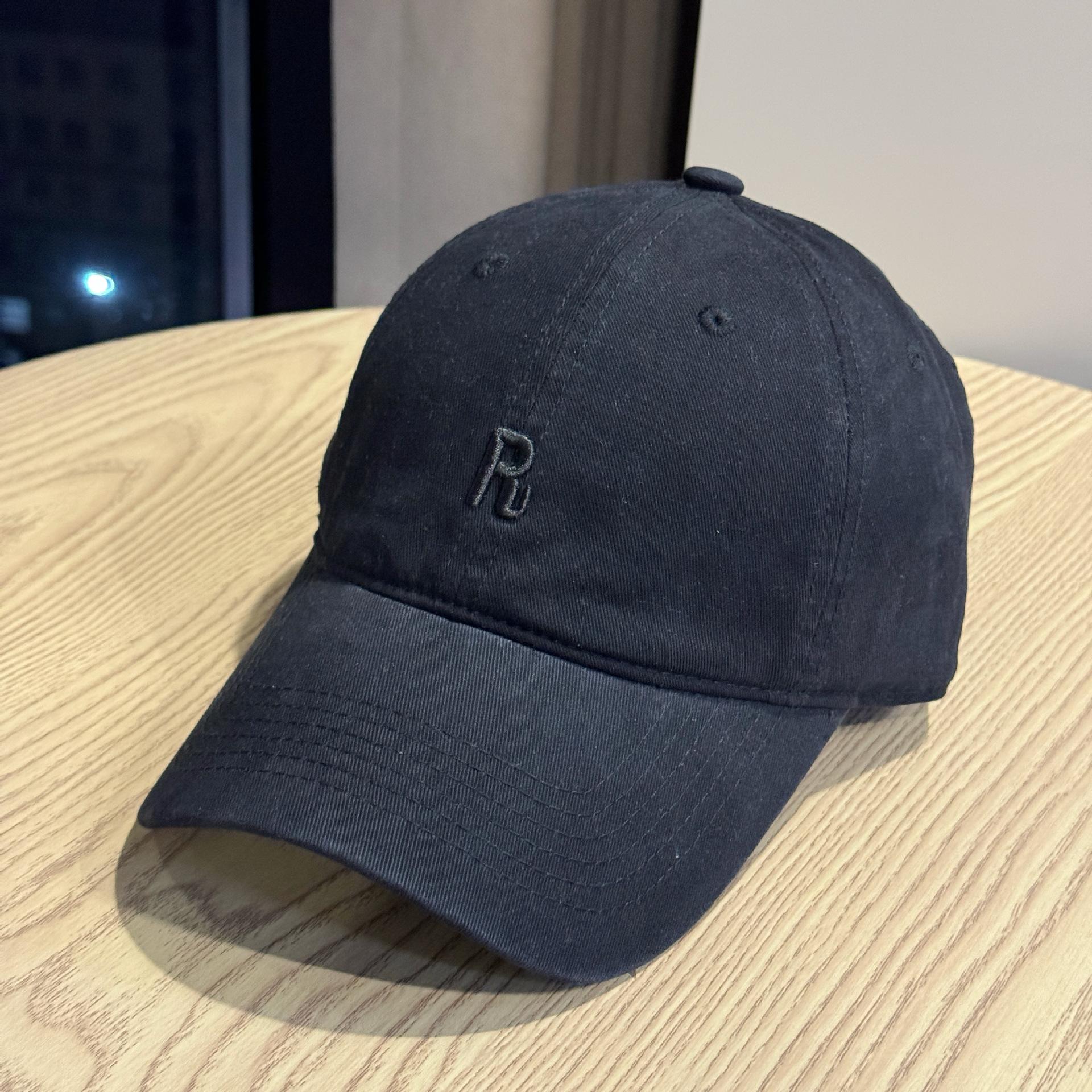 

New R Simple Letter Print Soft Top Baseball Cap for Women, Breathable Spring/Summer Trendy Youthful Duckbill Cap for Men, Versatile Korean Style Adult54-60Adjustable чёрный