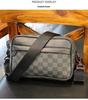 Plaid Men's Crossbody Shoulder Bag - Trendy Casual Korean Style Leather Sports Bag