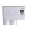 Wall Mounted Toothbrush Holder with Toothpaste Dispensers 2Pcs Toothbrush Holders Toothpaste Press Set for Bathroom