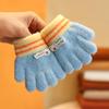 Knitted Winter Gloves for Kids: Cute and Warm Five-Finger Design for Boys and Girls