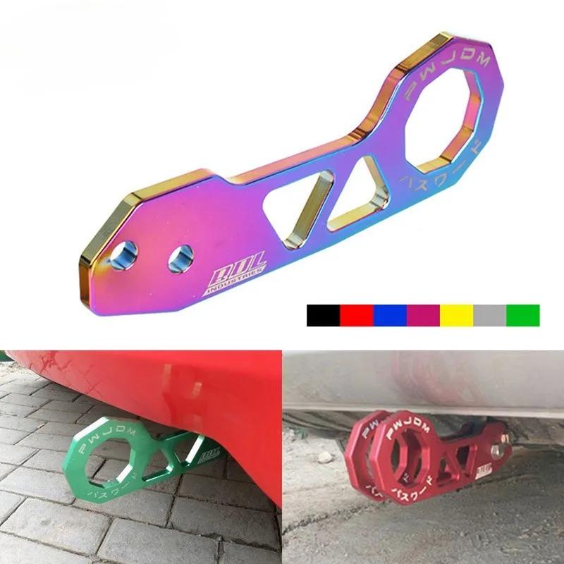 Traktionsanhängerhaken JDM Aluminiumlegierung Heckanhängerhaken Wettbewerbsfähiger Rennstoßfänger Heckhaken Seilanhängerzubehör
