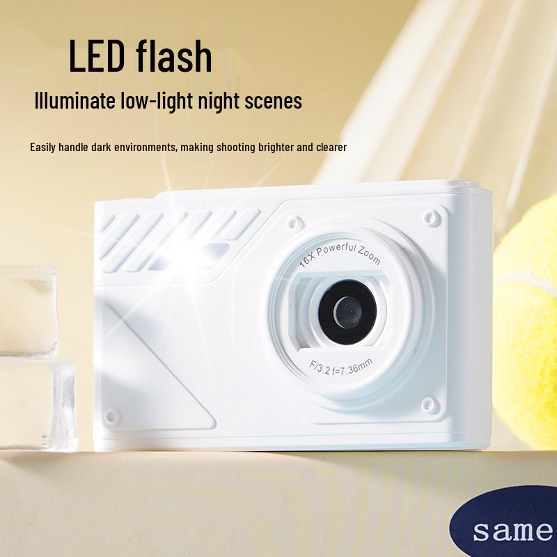 96MP HD Retro Digital Camera with Dual Selfie Lens, 8x Zoom & LED Flash for Student Parties