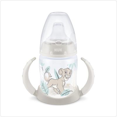 NUK Leerbottel, The Lion King, 150ml, voor baby's vanaf 6 maanden, met temperatuurindicator, kunststof, FDNK10743071L