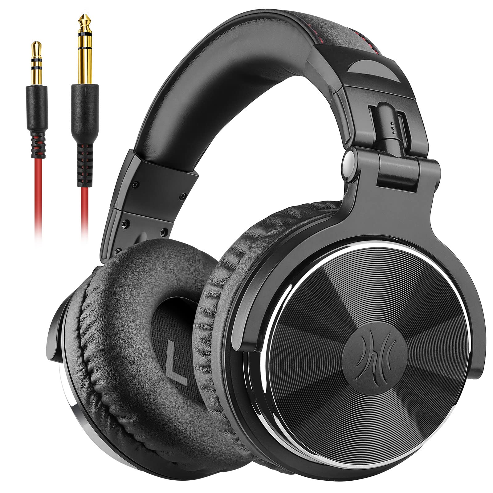 

OneOdio Pro 10 Over-Ear Wired Bass Headphones with 50mm Drivers, 6.35mm & 3.5mm Jacks, DJ Monitor Headphones for Recording, Mixing, Studio