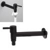 G1Celsius2 Wall Mounted Cold Water Tap 304 Stainless Steel Single Handle Cold Faucet Bathroom Garden Faucet Tap Black