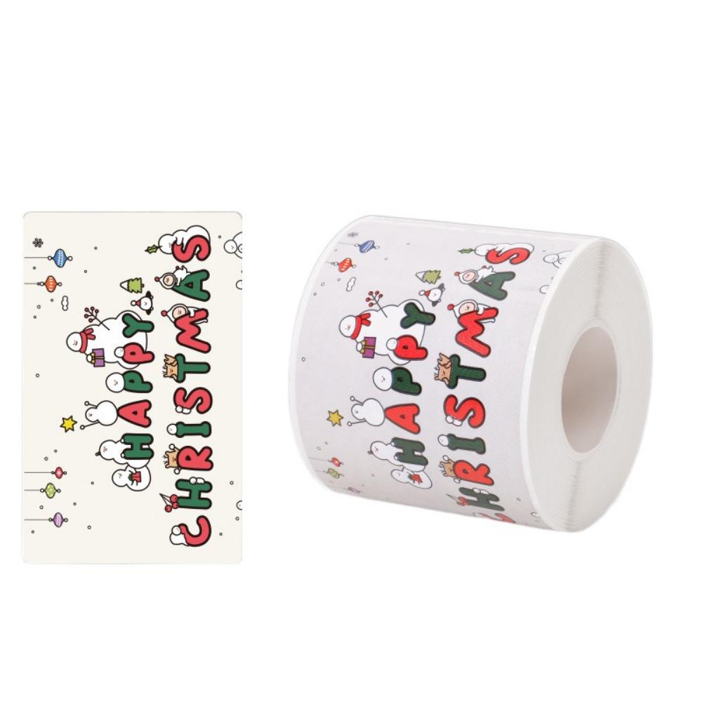 

200 ШТ Прямокутник ущільнення наклейка мультфільм візерунок упаковка етикетки Веселого Різдва наклейки LY-1052