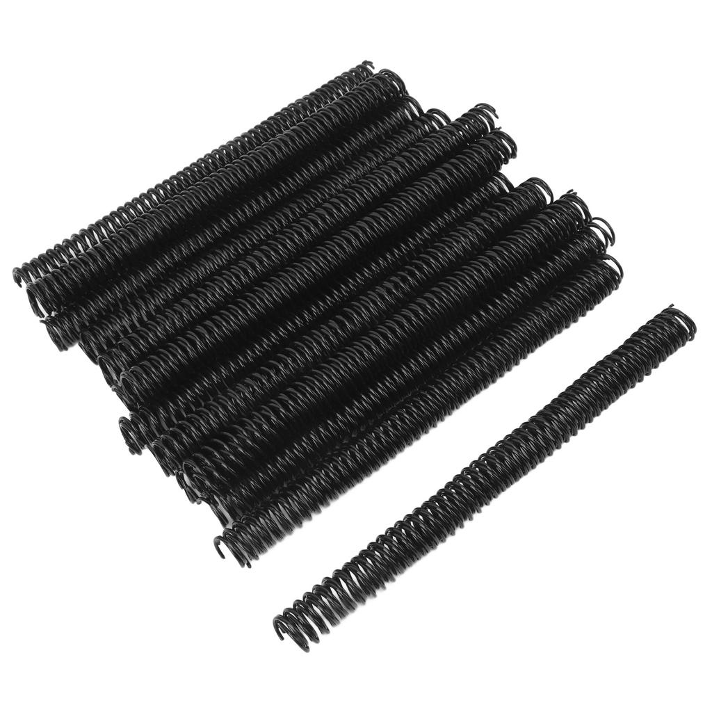50 Stück Spiralbindung 19mm Durchmesser 48 Schlaufen 4:1 Teilung 170 Blatt Kapazität A4 Bindekamm Schwarz
