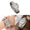 Modern Ladies Jewelry Watch With Alloy Band And Crystal Embellishments For Formal Wear