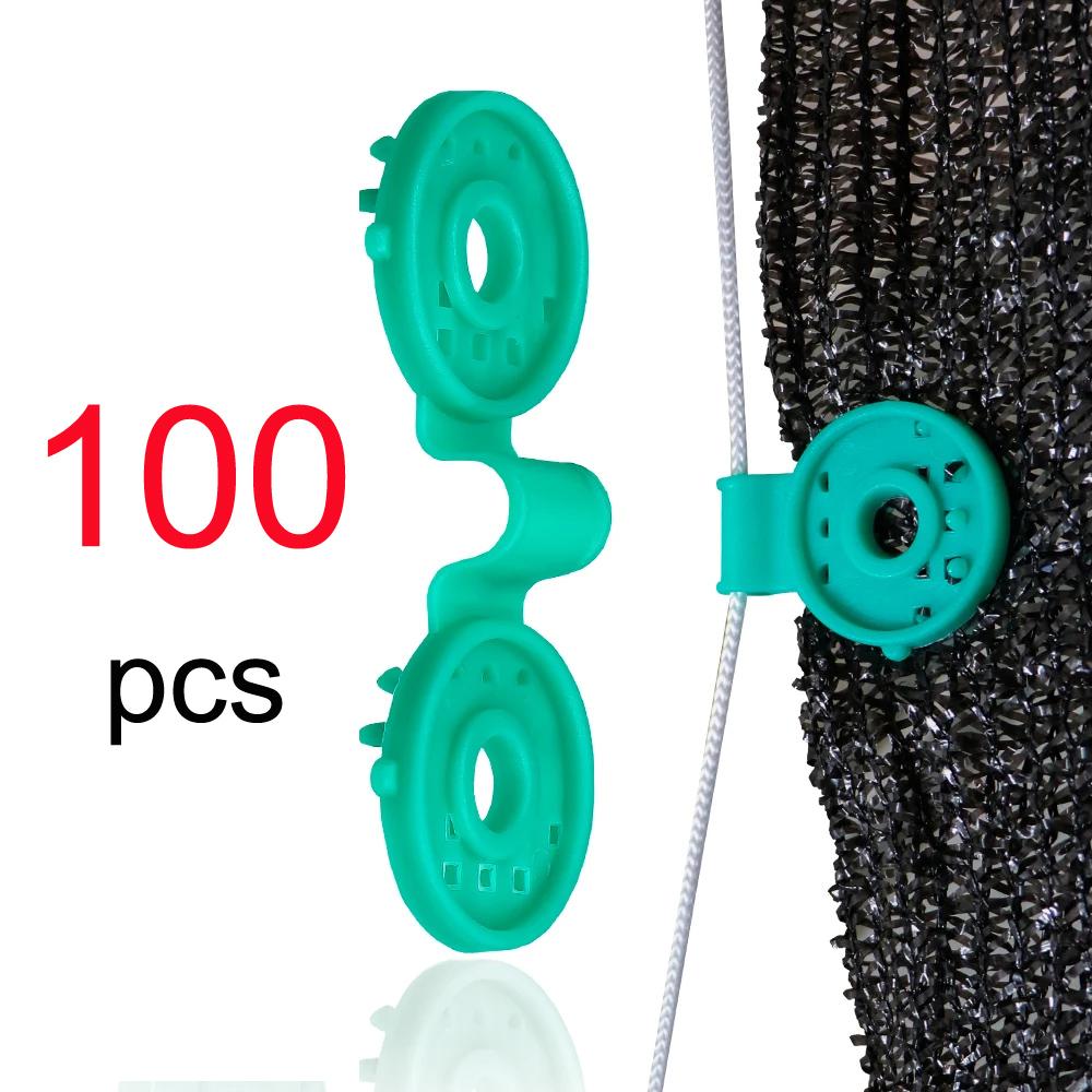 10-100PCS Agriculture Garden Netting Attachment Shade Cloth Sunshade Net Fixing Clip Plastic Round Clips Hook Accessories