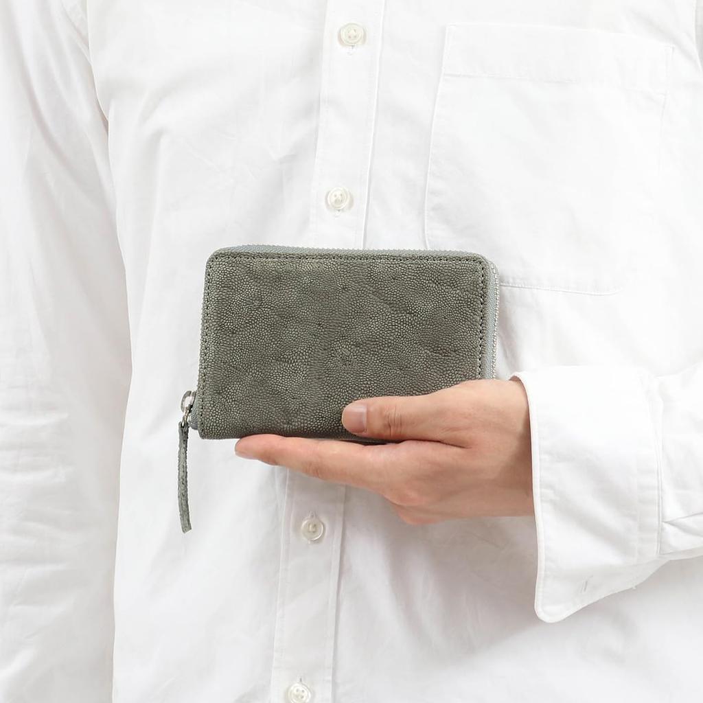 ZOU Bifold Wallet Round Middle Wallet AN204 [Nerd] Green/60