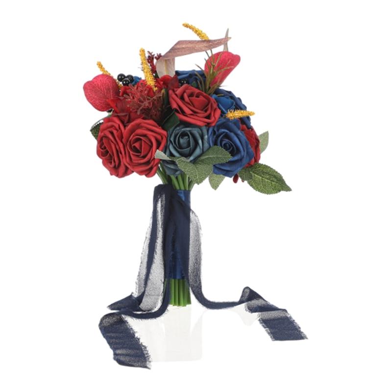 Wedding Artificial Flower Bouquet Rose Bridal Bouquet Wedding Party Props