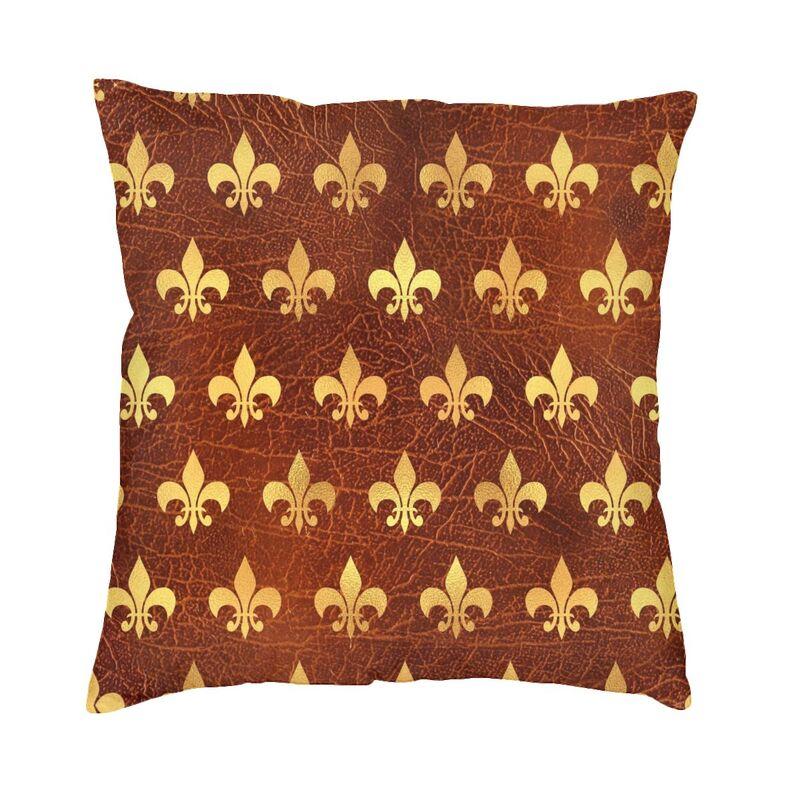 Royal Fleur De Lis Cushion Covers FleurDeLys Lily Flower Velvet Modern Pillows Case Home Decor