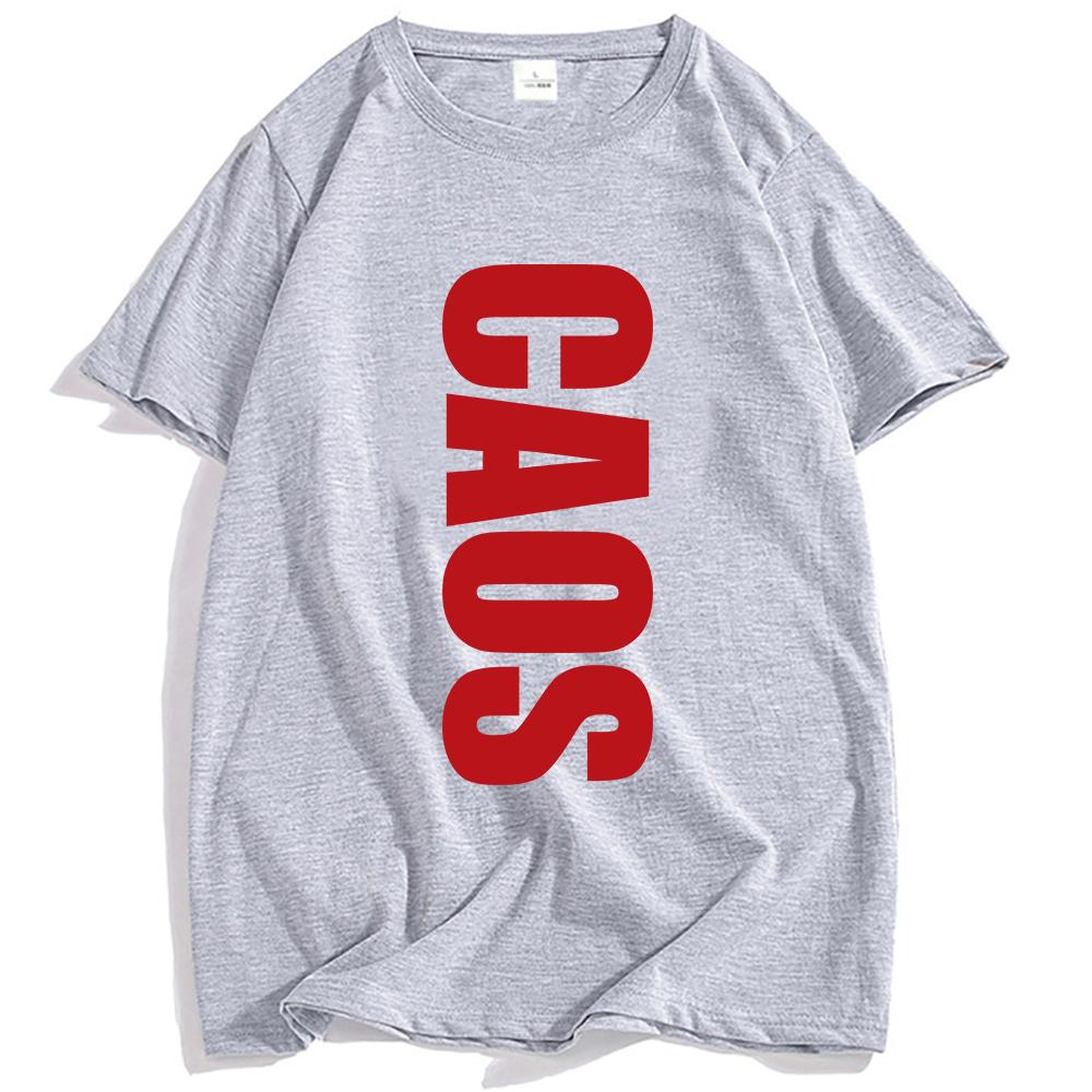 MIGUEL CAOS Album Print T-shirt Unisex Streetwear Hip Hop Short Sleeve Cotton Tshirts Letter Graphic Printing T Shirt