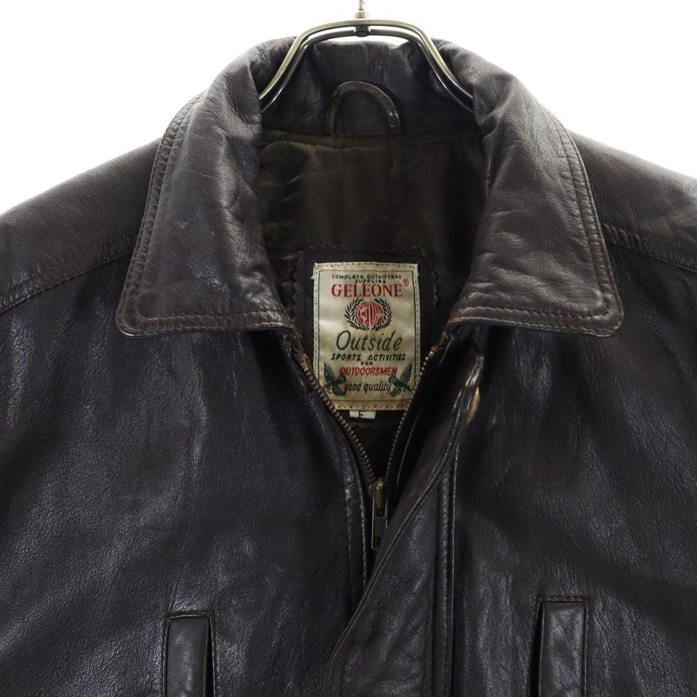 GELEONE Leather Coat F Dark Brown Men's Used