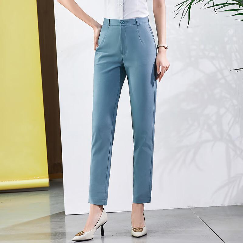 Tluoman Women's Cropped Stretch Suit Pants