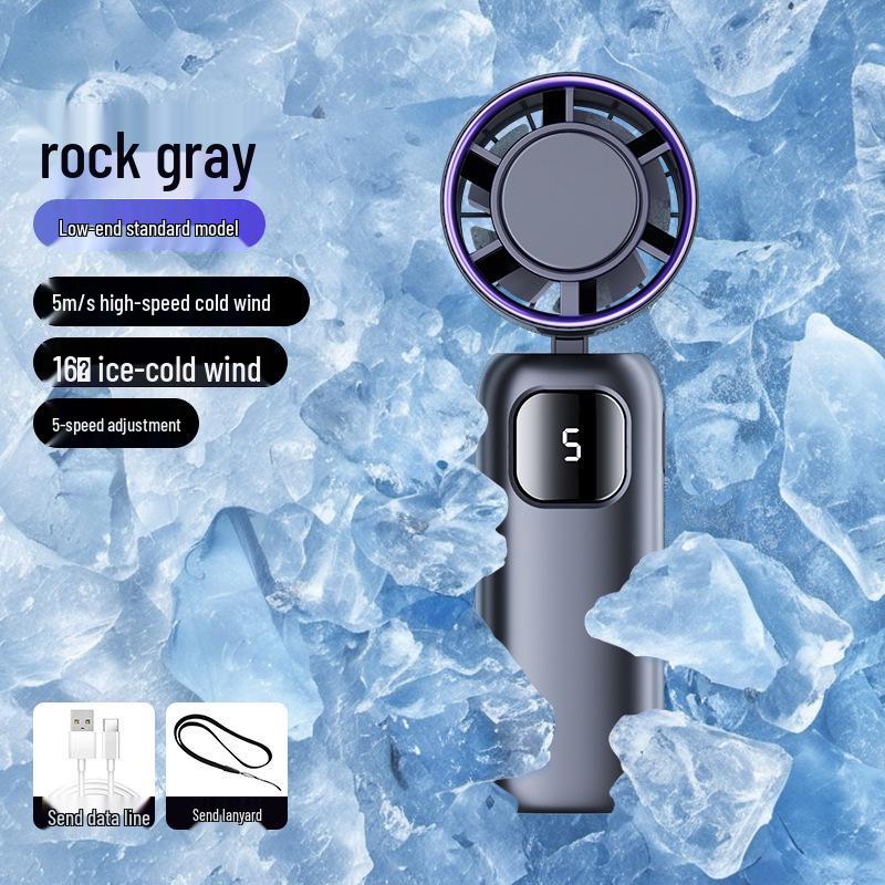 2026 Mini Handheld Turbo Cooling Fan with High-Speed Semiconductor Ice Pack 61*58*177mm