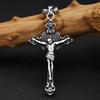 Vintage Stainless Steel Jesus Cross Pendant for Men Women Hip Hop Religion Amulet Necklace Fashion Jewelry Gifts Dropshipping
