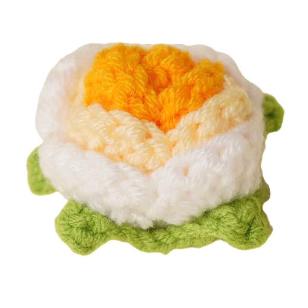 Knitted Flowers Smal Flowers Finished Handmade Flowers Artificial Flowers Crochet Flowers for Hair Clothes Decoration