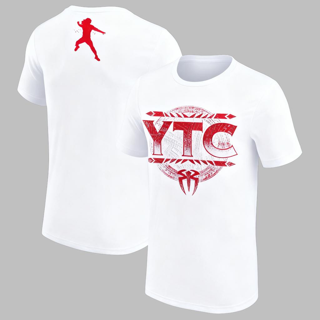 Roman Reigns YTC Printed Fashionable Casual Pure Cotton Men's T-shirt Loose High-quality Oversized Boxing T-shirt Unisex Summer