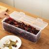 Contenedor de Almacenamiento de Especias Reutilizable de 6 Compartimentos a Prueba de Humedad Caja de Almacenamiento de Plástico Sellada con Asa Organizador de Cocina