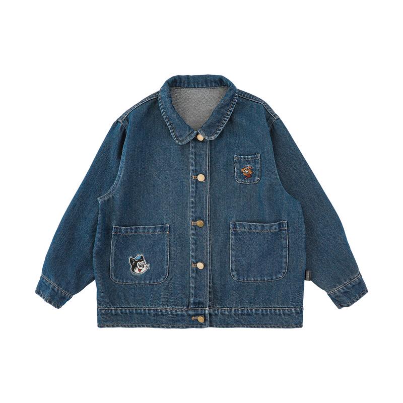 YOYOU Girls' Casual Cartoon Denim Jacket