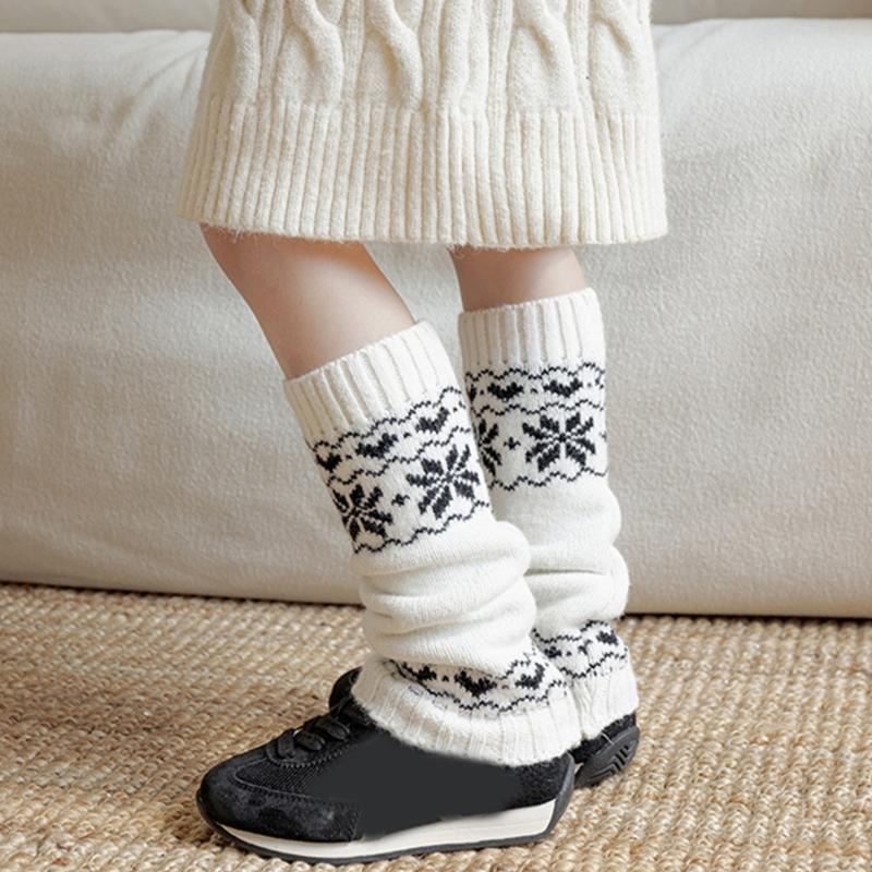 Kids Leg Warmers Socks Cover Stretchy Ribbed Design Cosy Warm Winter Socks For Girls Sweet Inspired Outfit