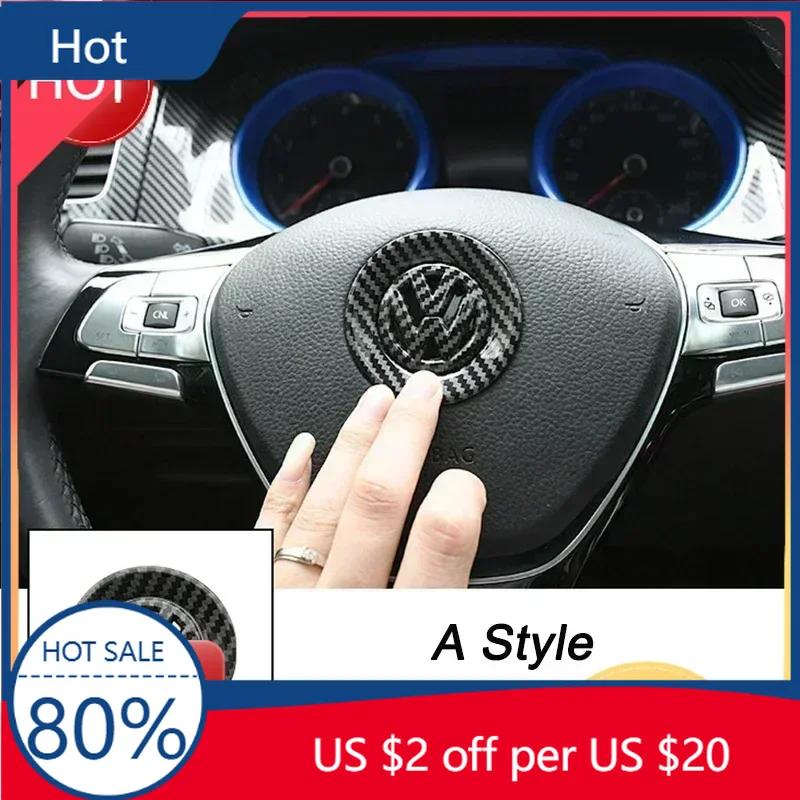 Nuovo Adesivo Emblema Centrale per Volante Auto 3D in ABS Traforato per Volkswagen Passat MK6 MK7 CC Polo Golf Jetta Beetle Polo