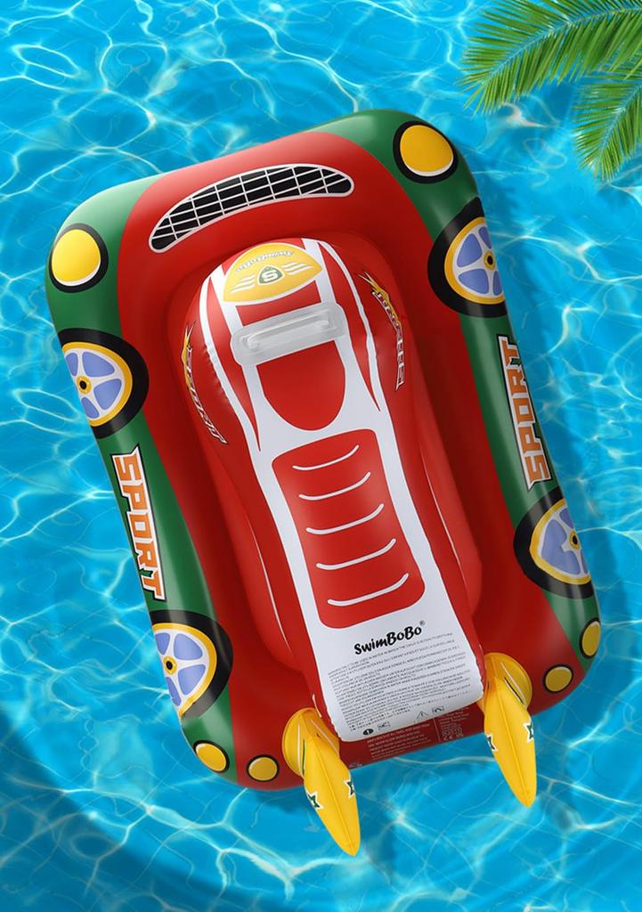 YXTC Baby Float, Jet Ski, Baby Taming, Ride-On Rider, Joyrider, Ride-On, Watercraft-Shaped Float with Handle, for Ages 3+, Pool and Beach Use (Blue)