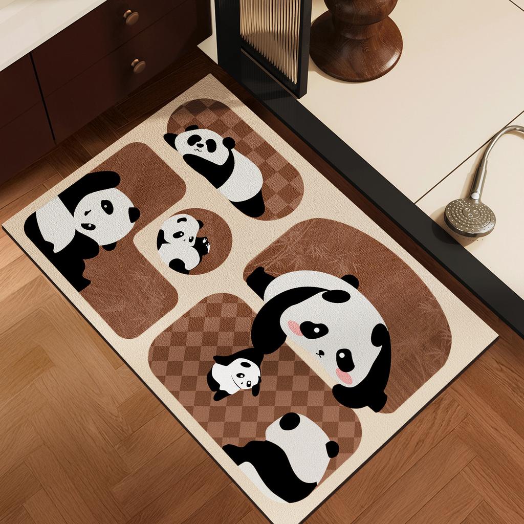 Medieval Style Soft Diatom Mud Floor Mat Bathroom Floor Mat Toilet Household Water-Absorbing Quick-Drying Dirt-Resistant Non-Slip Mat