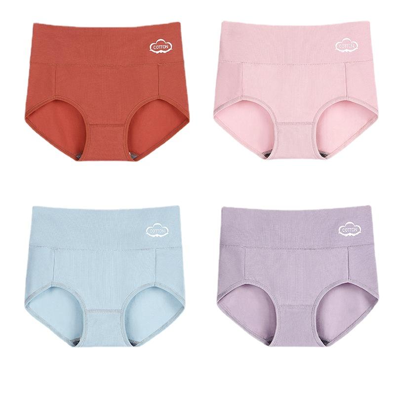 

В коробке 4 шт. антибактериального нижнего белья из хлопка с высокой талией, женские послеродовые утягивающие трусы для живота XXXL