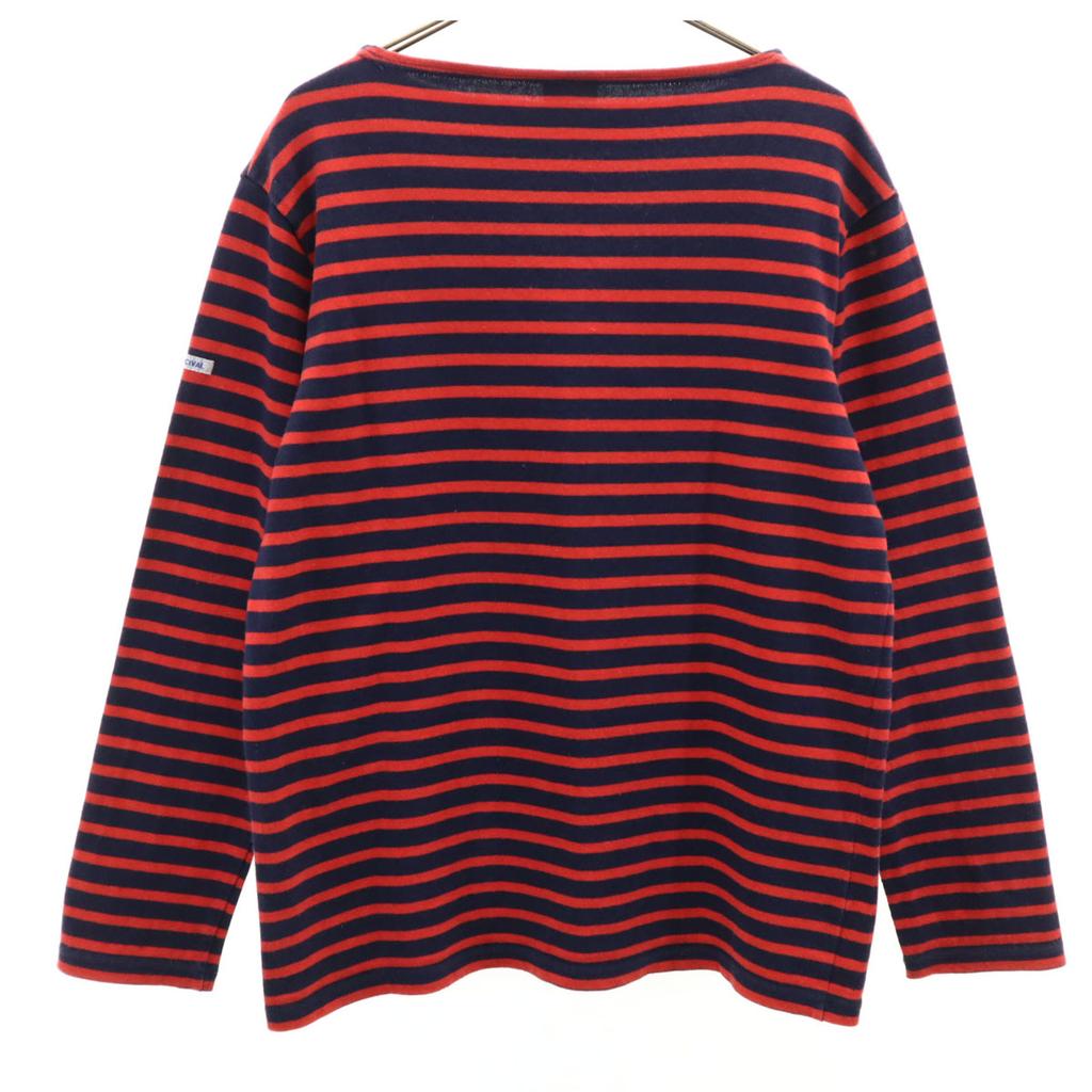 ORCIVAL Made in France Border Pattern Long sleeve Basque shirt 3 Red Women Used