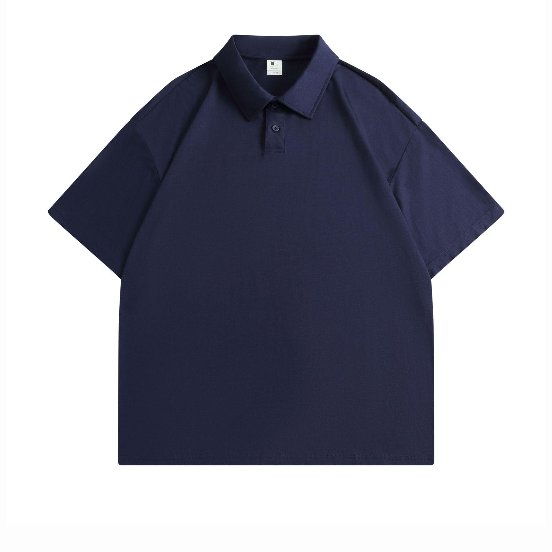 

Рубашка поло с заниженной линией плеч, 240 г, плотный хлопок - унисекс, короткий рукав, свободный крой, модный дизайн 5XL