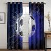 Cartoon Football Soccer Sports Complimentary Delivery Drapes Ideal for Living Area Kids Bedroom Bathroom Kicthen Door Home Decoration