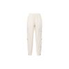 Elasticated Waist Joggers With Embossed Logo Button Cuffs Unisex Bottoms White 539525-65