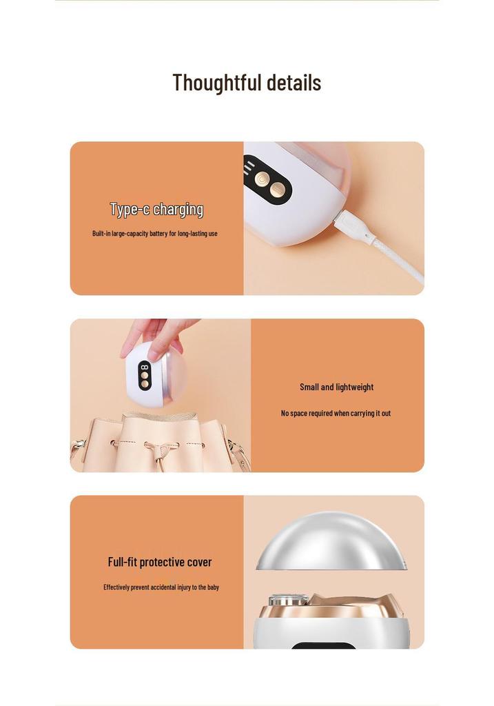 Rechargeable Anti-Pinch Electric Nail Clipper & File