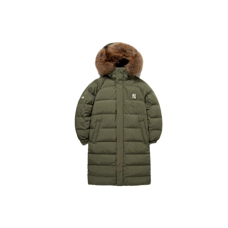 New MLB Base Logo Down Jackets Unisex Green 3ADJJ0316-50KAS