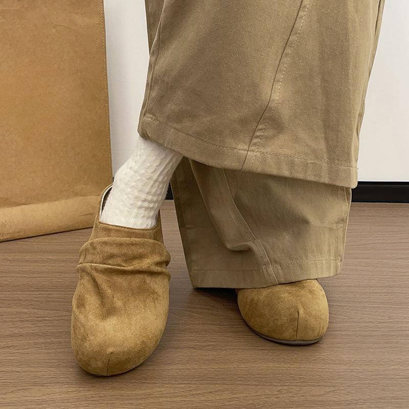

New Style Shoes - Flat-bottom One-piece Slip-on Casual Shoes - Versatile and Retro 40 верблюд