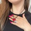 Pendant Choker Beads Necklace Heart Pendant Choker Suitable for Fashionable Look