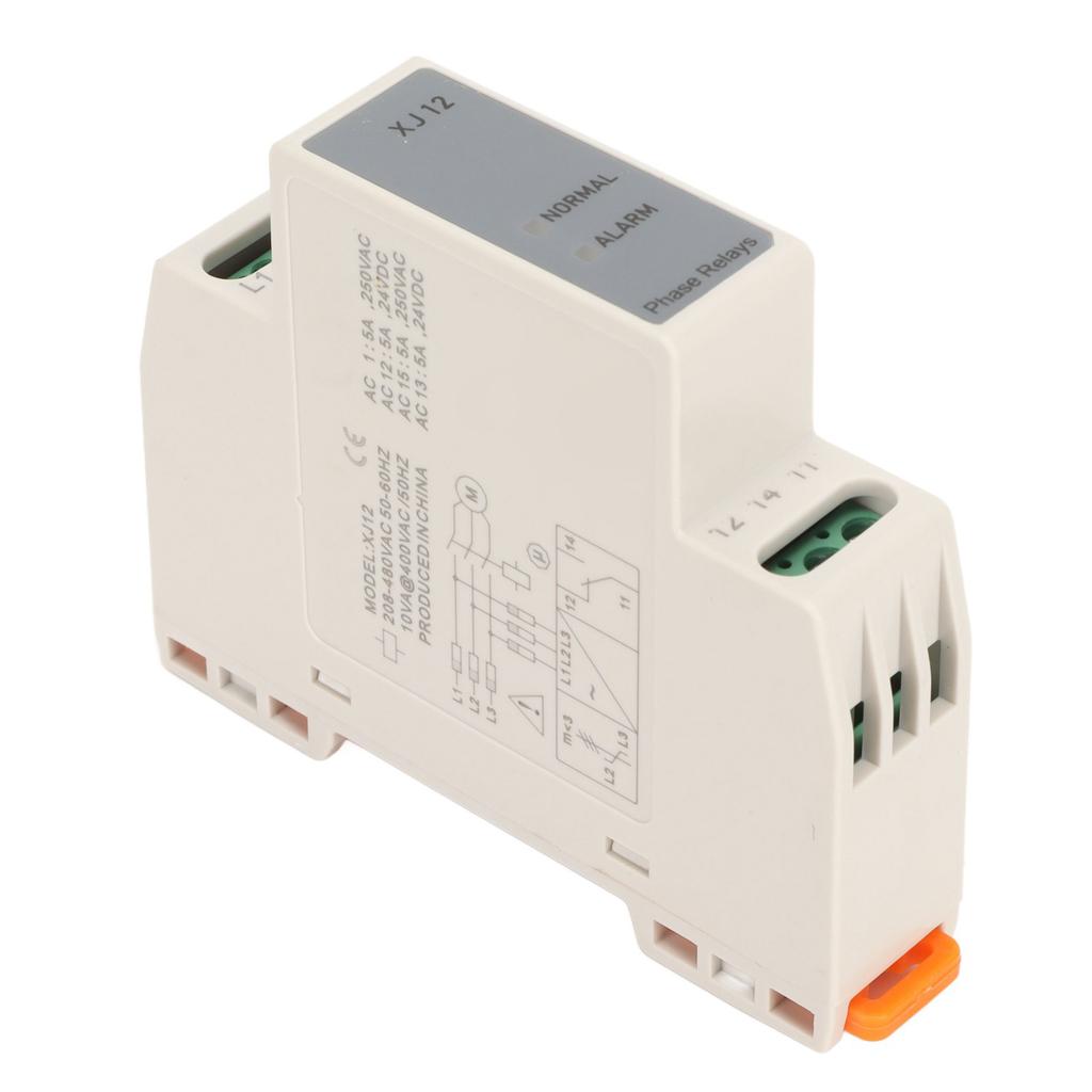 Releu Secvență Faze Carcasă PC Ușor Stabil Releu Pierdere Fază pentru Motor Ascensor 208‑480VAC
