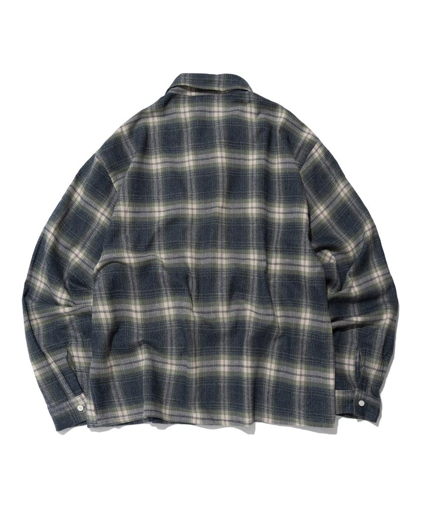 Wogseuaenko Outdoor Camp Check Shirt (Navy)