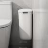 Wall-Mounted Bathroom Trash Can with Lid & Toilet Paper Holder - Compact Sanitary Bin