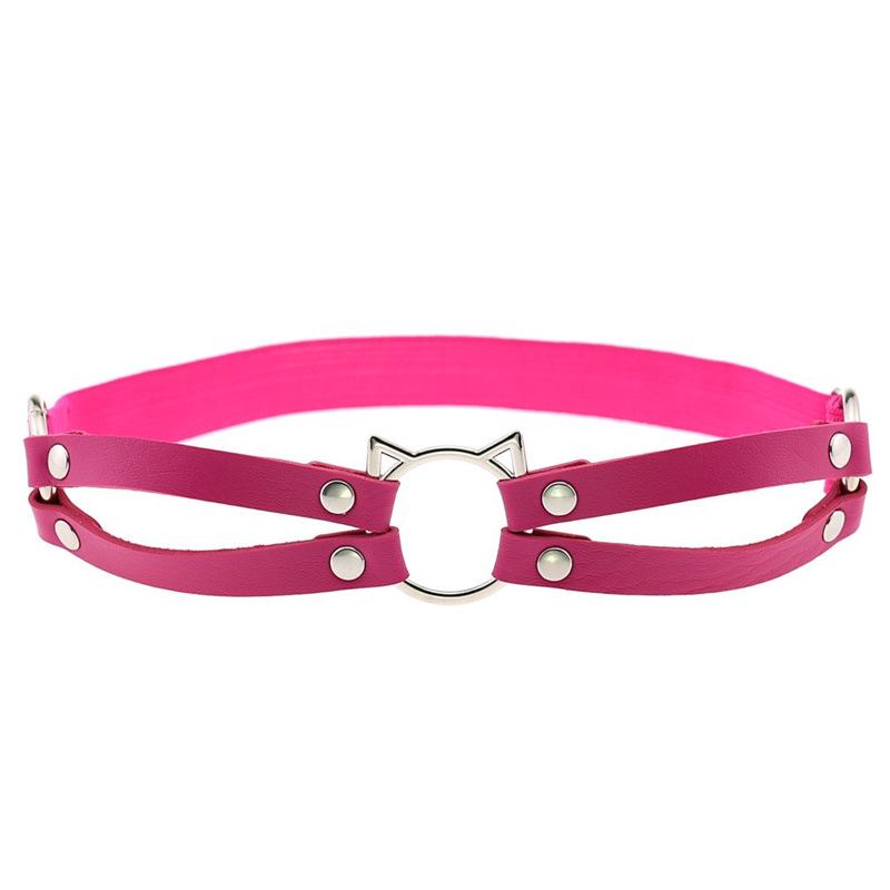 

Зажим для чулок из искусственной кожи с головой кошки в стиле Харадзюку One Size