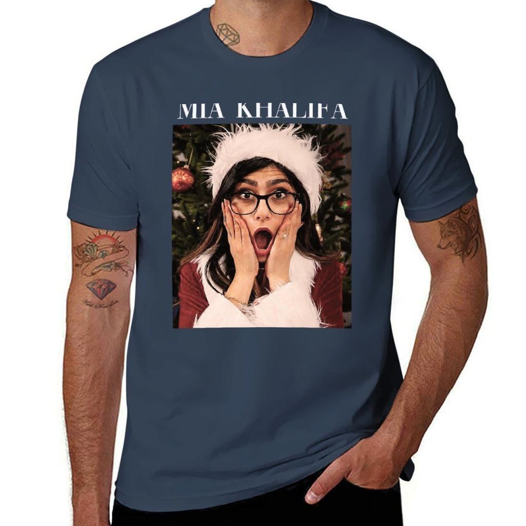 Mia On Christmas Tshirt Black Cotton Tshirt Plain For Unisex Package Cotton T Shirts High Quality Tshirt