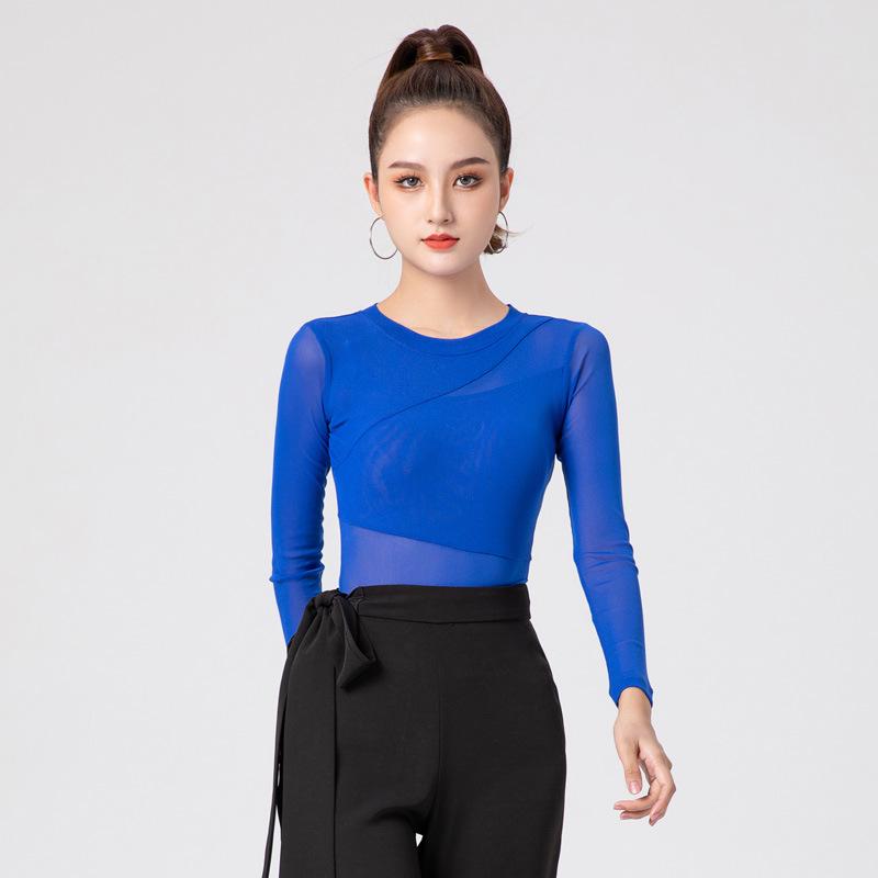 Premium Women's Long-Sleeve Latin Dance Top for Practice