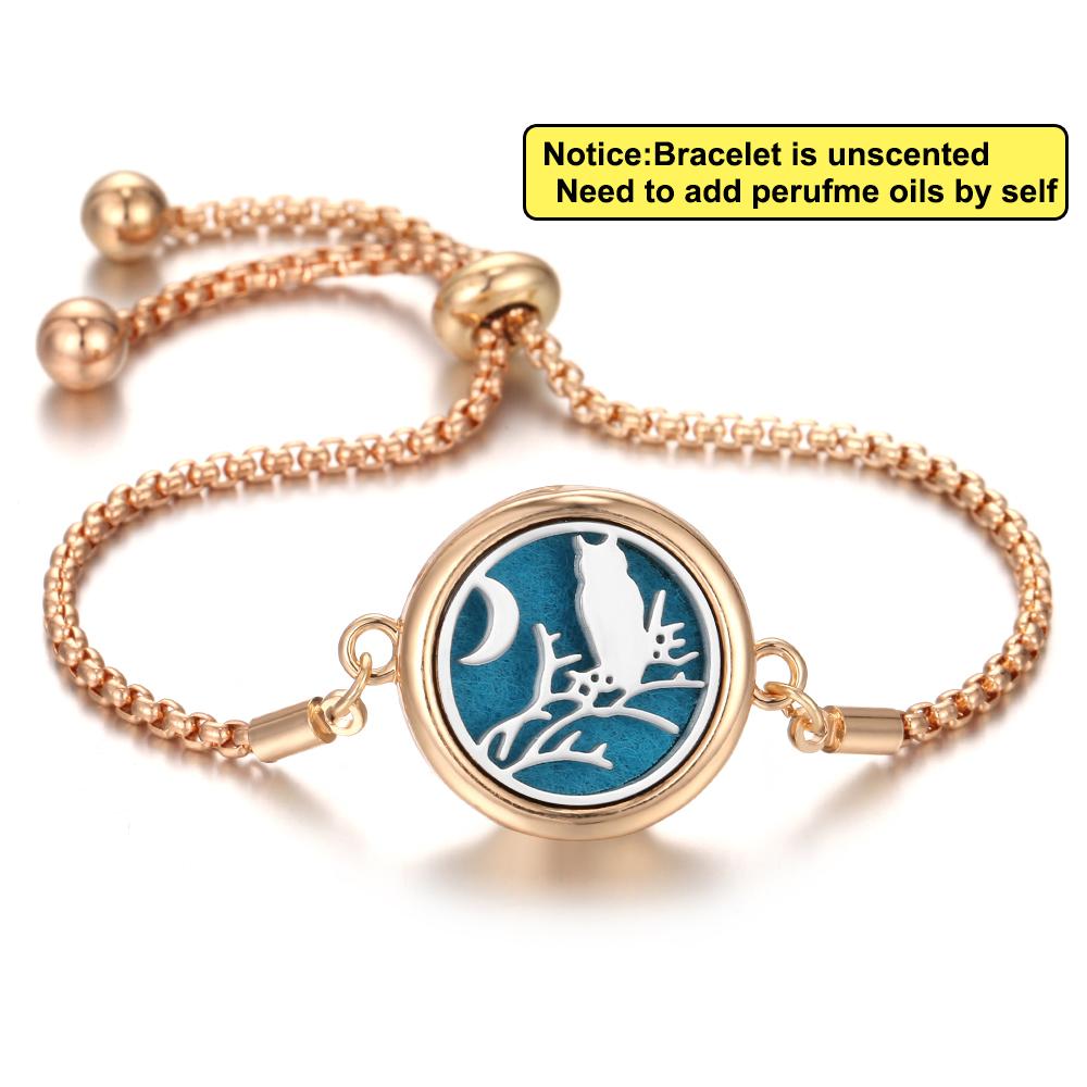 New Aromatherapy Diffuser Bracelet Essential Oil Diffuser Bracelet Alloy Stainless Steel Perfume Aroma Locket Bracelet for Women